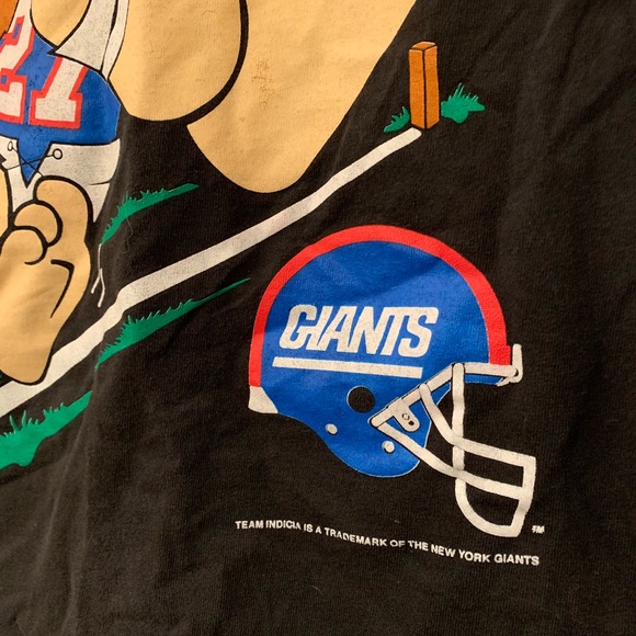 Vintage 1980’s Flintstones New York Giants T-Shirt - Picture 3 of 6